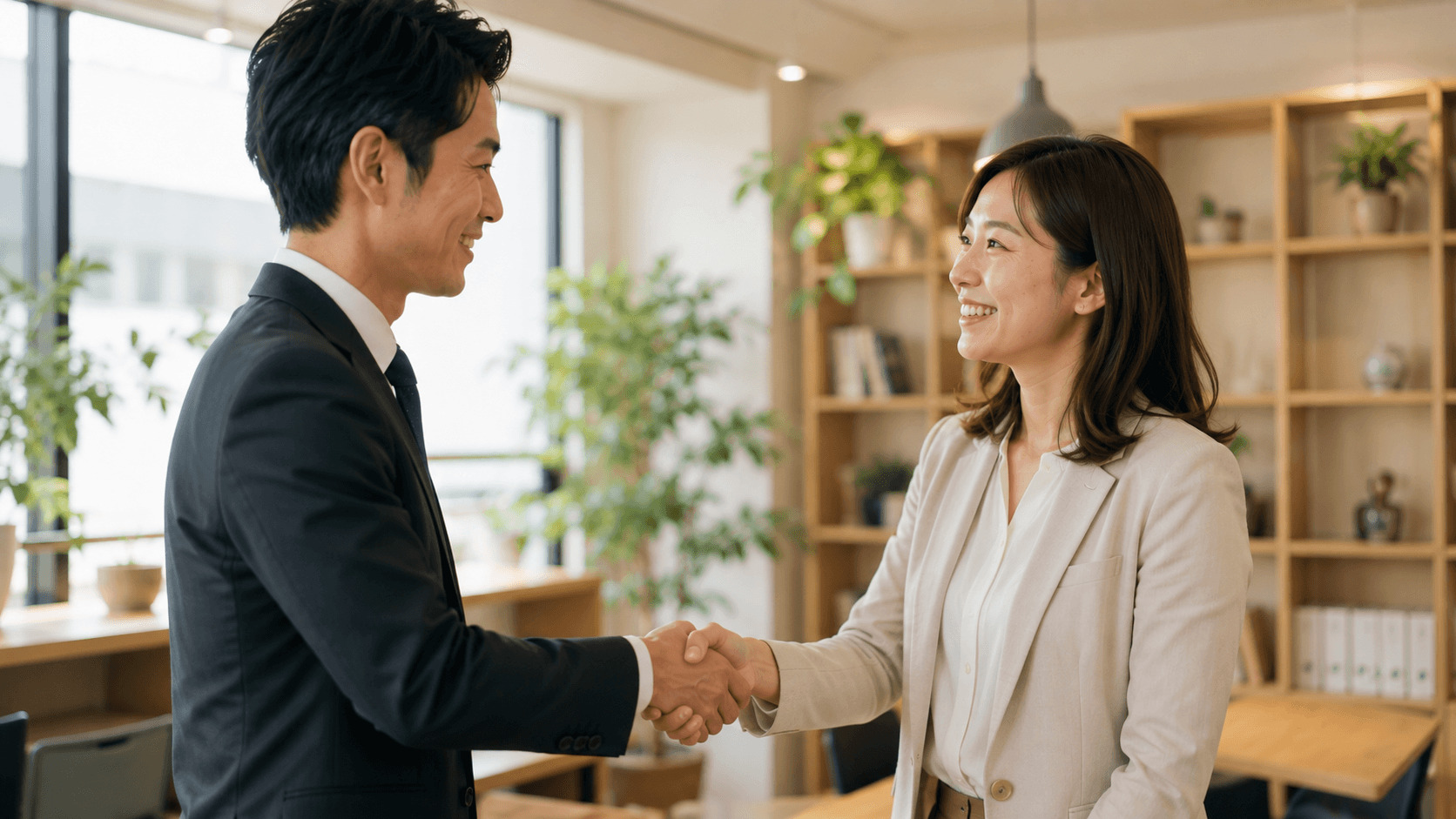 継続的なパートナー——握手