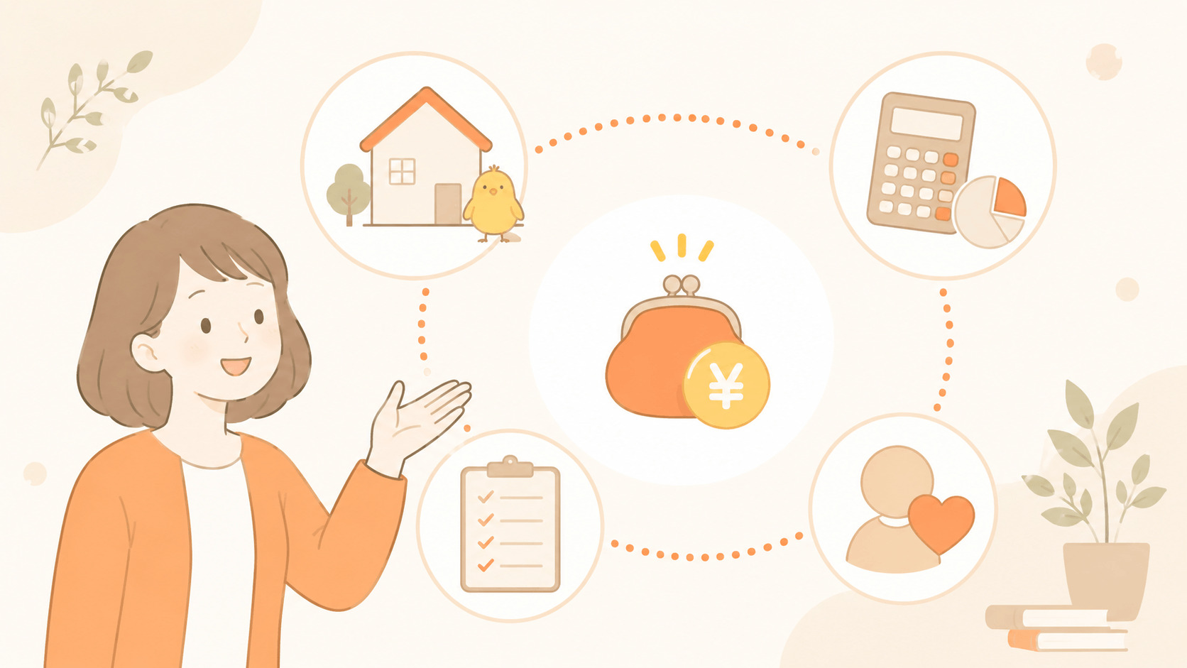利用料金のしくみをやさしく説明するイメージのイラスト