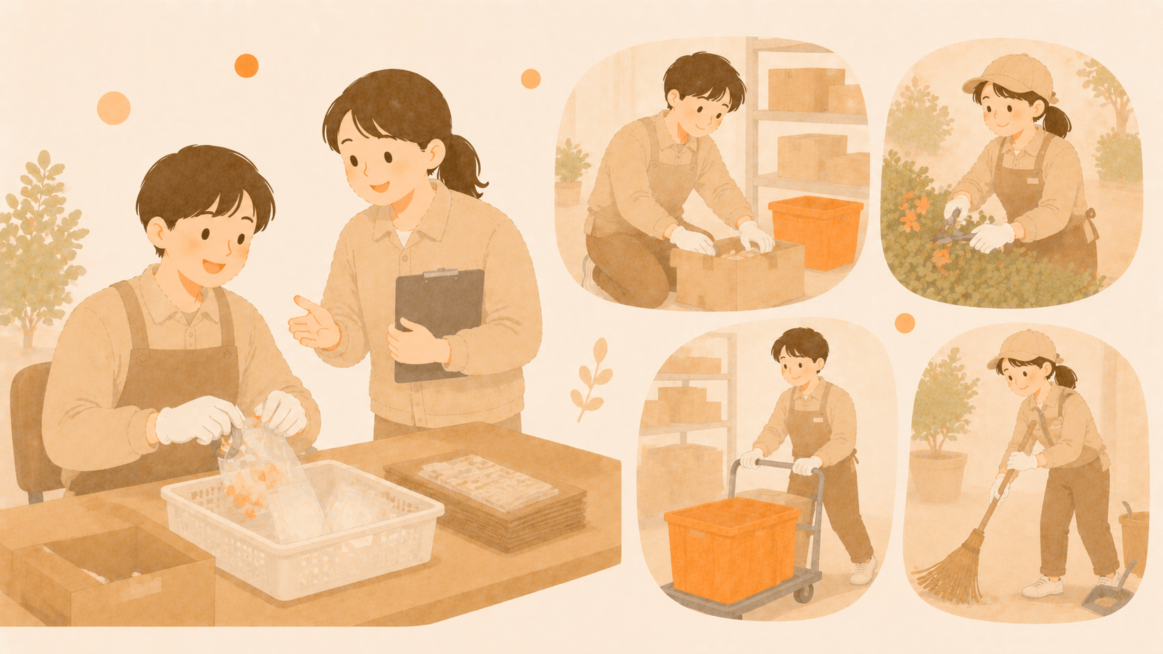 体験で実際の作業をやってみるイメージ