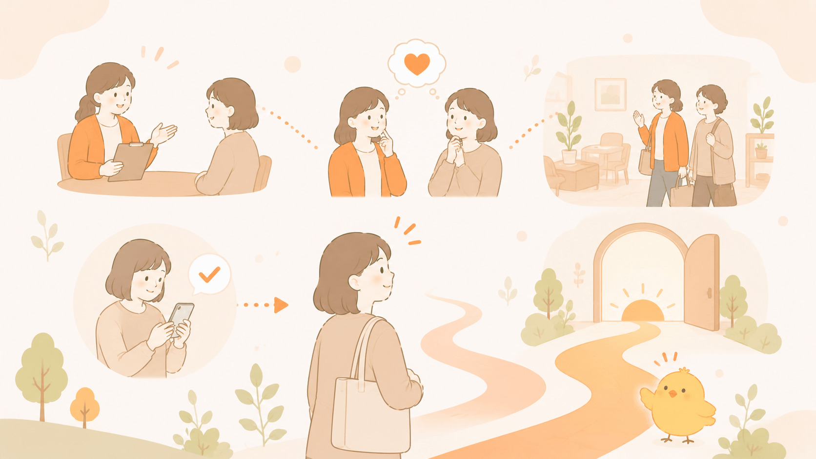 相談・見学から始めるイメージ