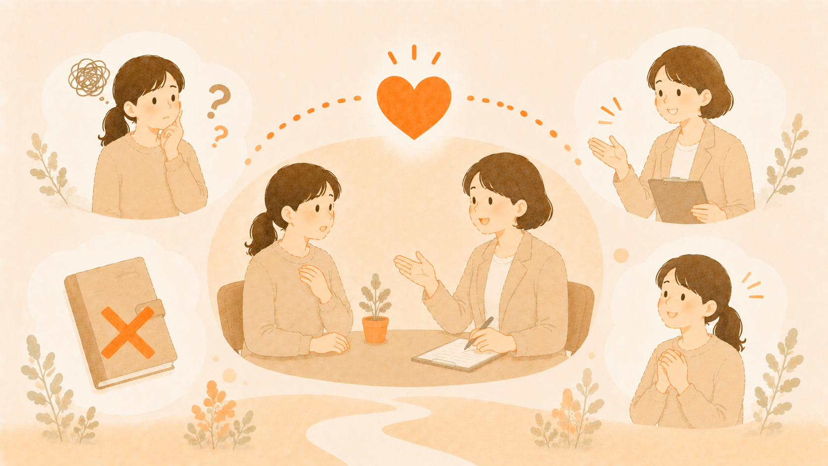 手帳がなくても相談できるイメージ
